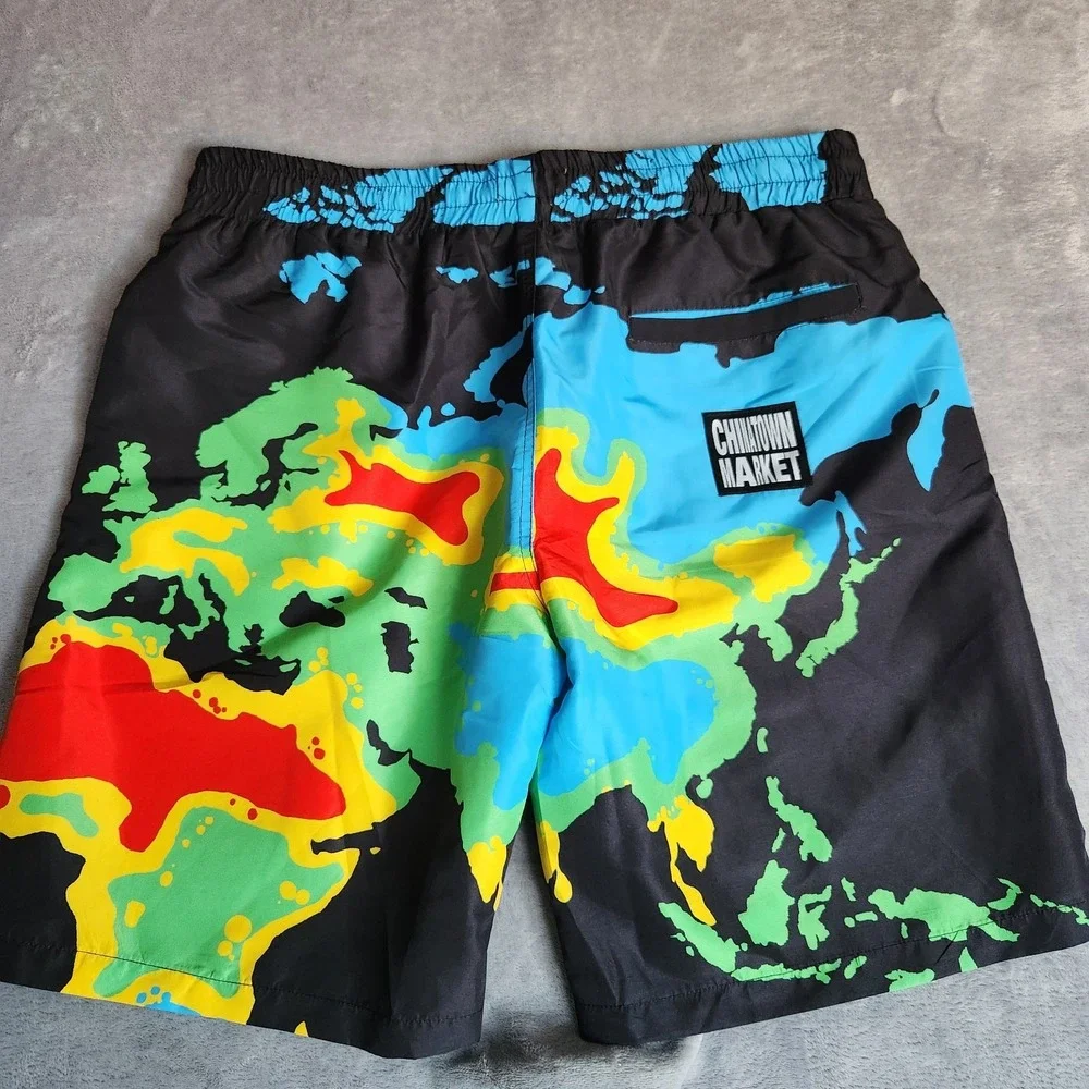 Chinatown Market Global Heat Map Nylon Shorts XL World Map Streetwear Gorpcore